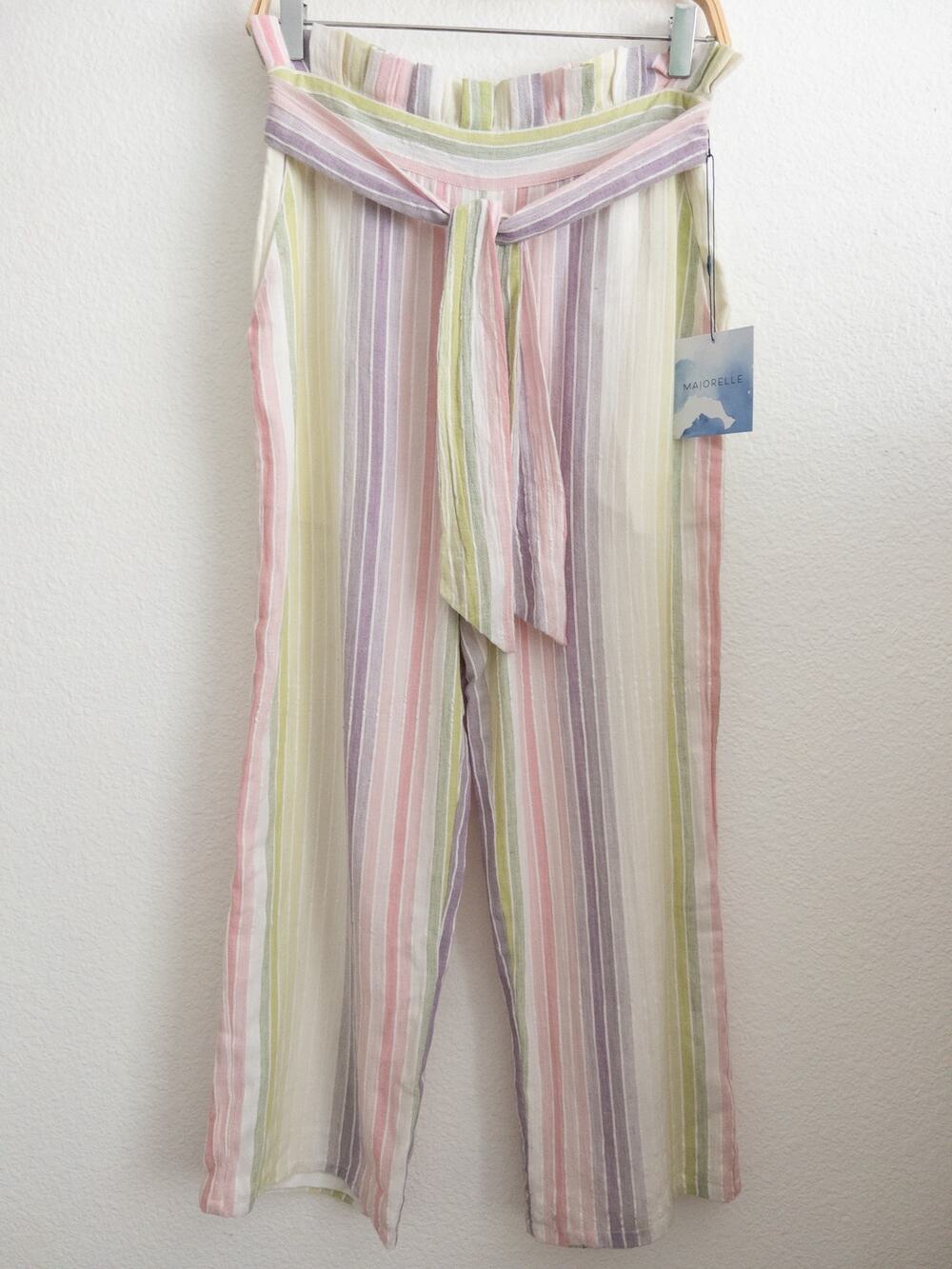 Majorelle Everest Stripe Paperbag Pants Size Medium